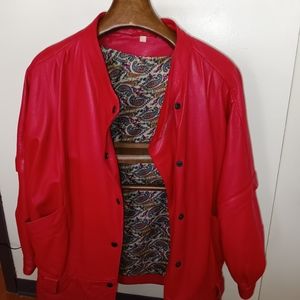 Large Echtes leather jacket